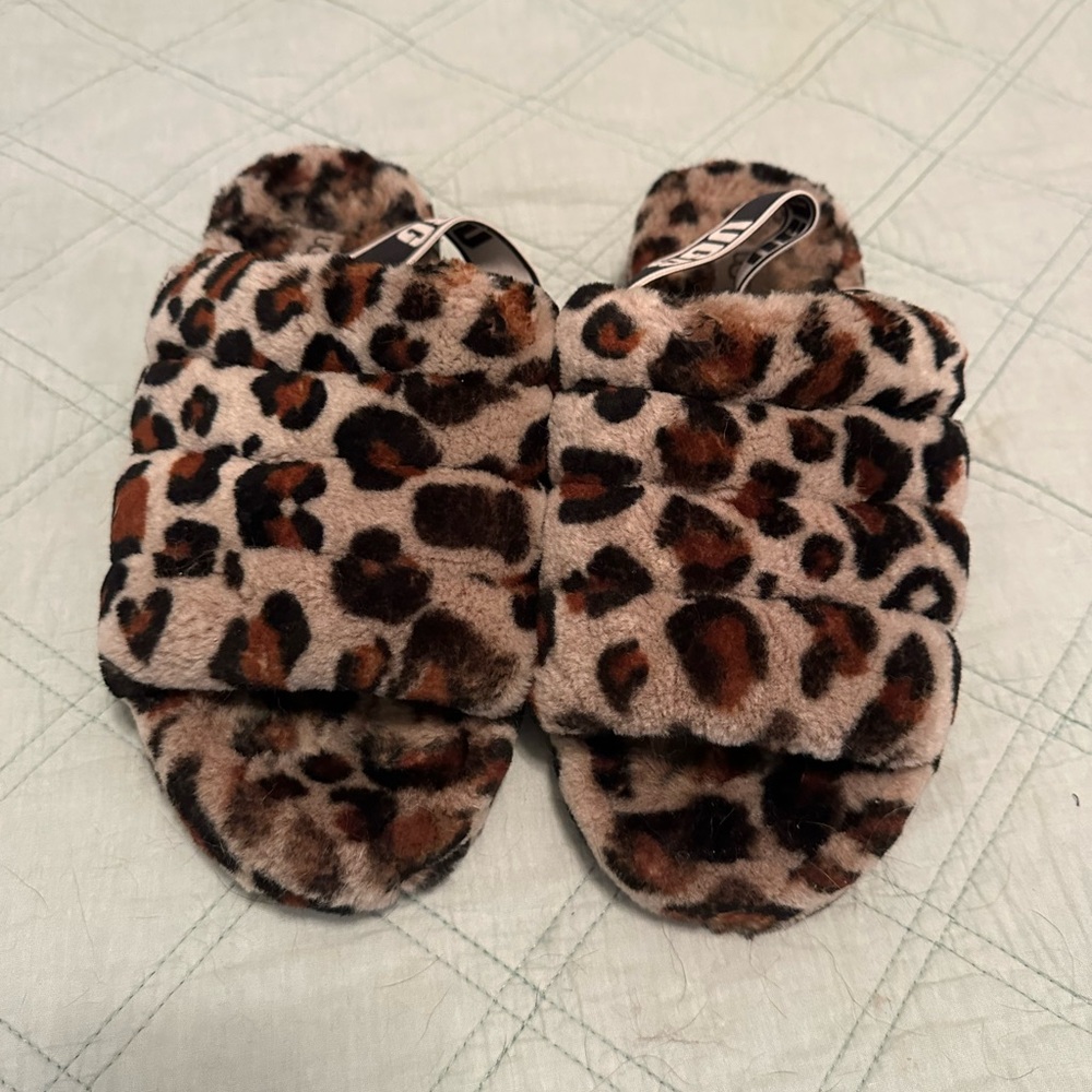 Cheetah print UGG slippers